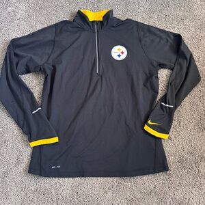 Nike Pittsburgh Steelers NFL Dri-FIT Quarter Zip Pullover Mens XL